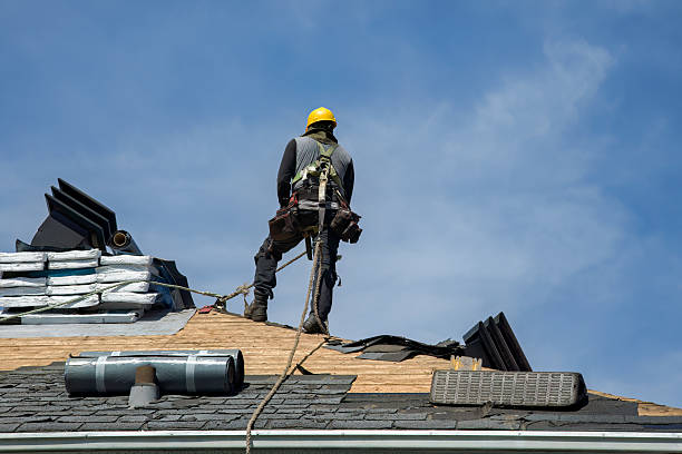 Professional Gutter Installation technician working in Charlestown, IN